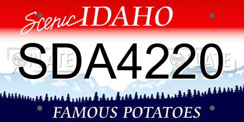 SDA4220 Idaho License Plate