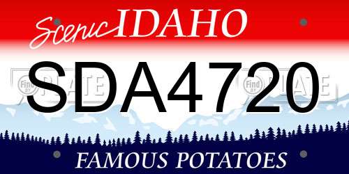 SDA4720 Idaho License Plate