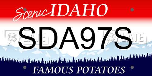 SDA97S Idaho License Plate