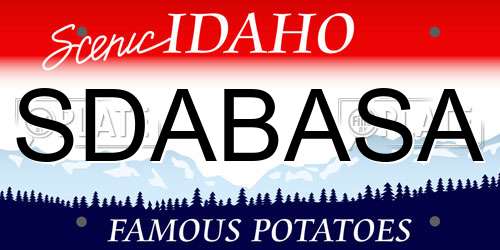 SDABASA Idaho License Plate