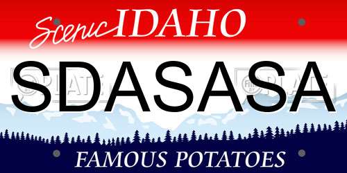 SDASASA Idaho License Plate