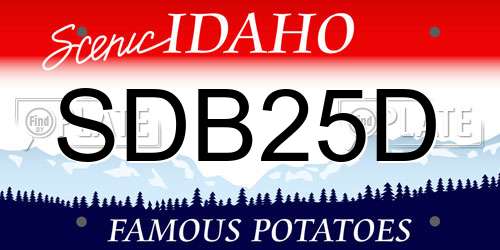 SDB25D Idaho License Plate