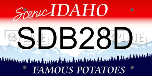 SDB28D Idaho License Plate