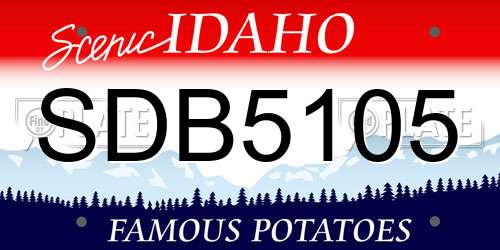 SDB5105 Idaho License Plate