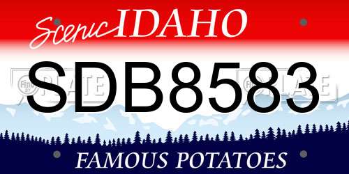 SDB8583 Idaho License Plate