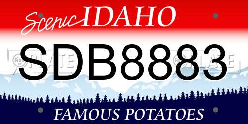 SDB8883 Idaho License Plate