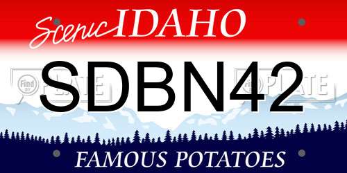 SDBN42 Idaho License Plate