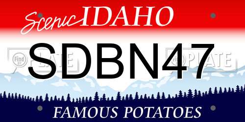 SDBN47 Idaho License Plate