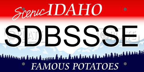 SDBSSSE Idaho License Plate
