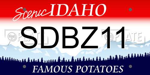 SDBZ11 Idaho License Plate