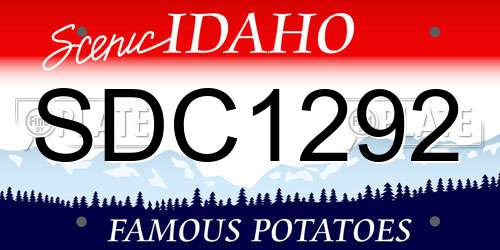 SDC1292 Idaho License Plate