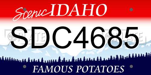 SDC4685 Idaho License Plate