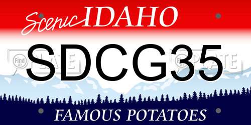 SDCG35 Idaho License Plate