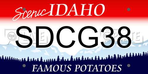 SDCG38 Idaho License Plate