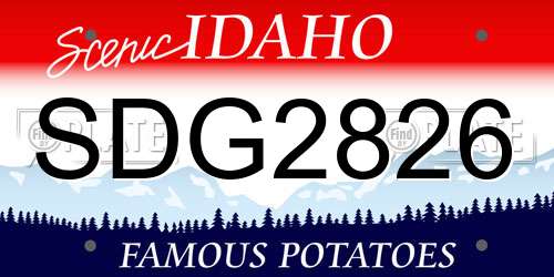 SDG2826 Idaho License Plate