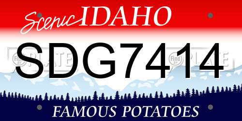 SDG7414 Idaho License Plate