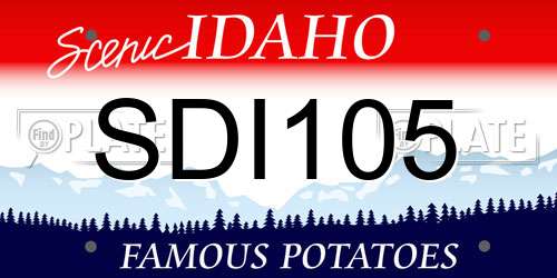 SDI105 Idaho License Plate