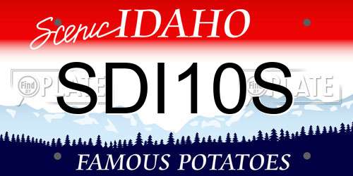 SDI10S Idaho License Plate