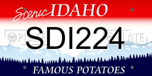 SDI224 Idaho License Plate