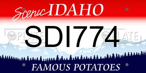 SDI774 Idaho License Plate