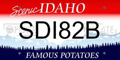 SDI82B Idaho License Plate