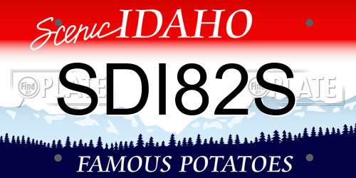 SDI82S Idaho License Plate