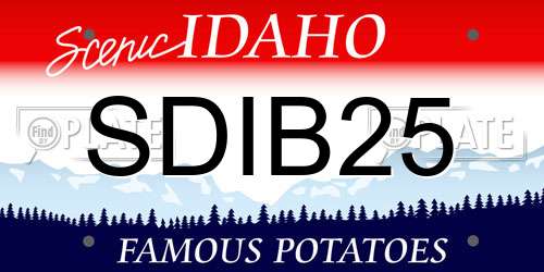 SDIB25 Idaho License Plate