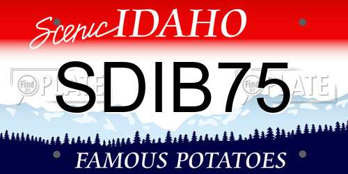 SDIB75 Idaho License Plate