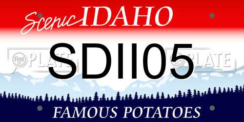 SDII05 Idaho License Plate