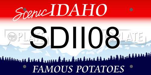SDII08 Idaho License Plate
