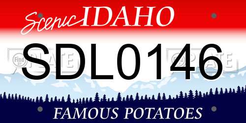 SDL0146 Idaho License Plate
