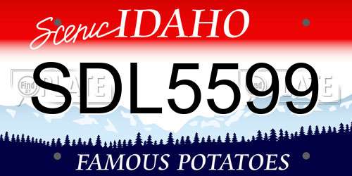 SDL5599 Idaho License Plate