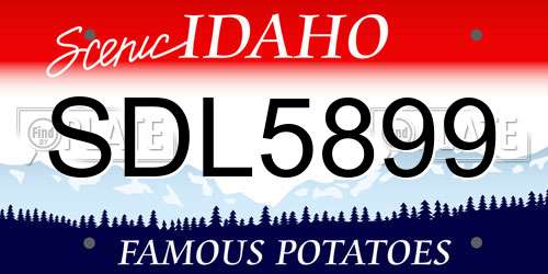 SDL5899 Idaho License Plate