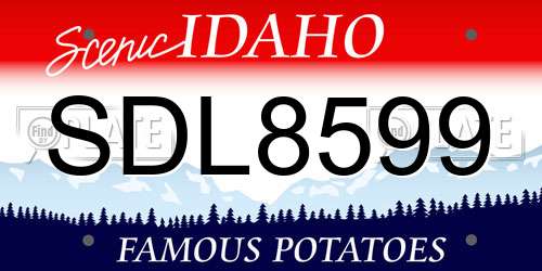 SDL8599 Idaho License Plate