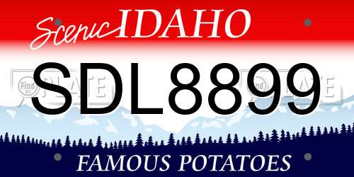 SDL8899 Idaho License Plate