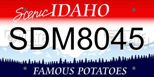 SDM8045 Idaho License Plate