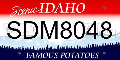SDM8048 Idaho License Plate