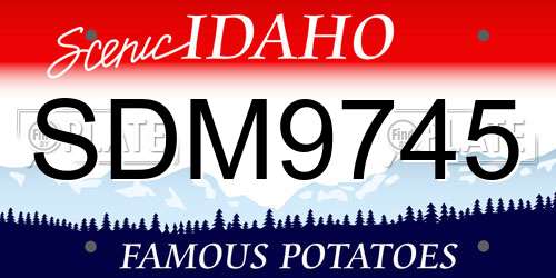 SDM9745 Idaho License Plate