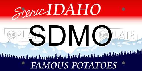 SDMO Idaho License Plate