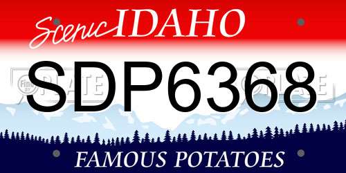 SDP6368 Idaho License Plate
