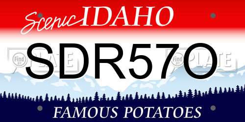 SDR57O Idaho License Plate