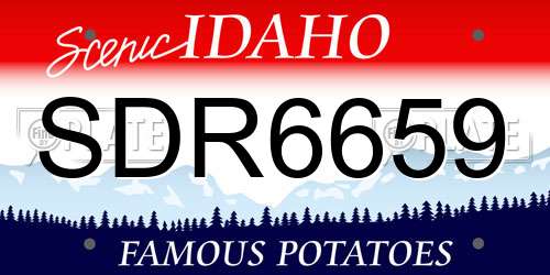 SDR6659 Idaho License Plate