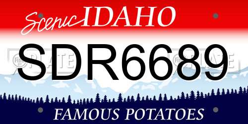 SDR6689 Idaho License Plate