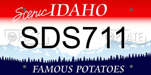 SDS711 Idaho License Plate