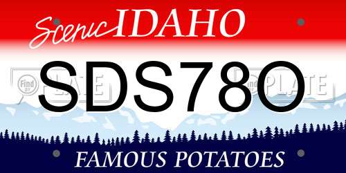 SDS78O Idaho License Plate