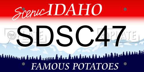 SDSC47 Idaho License Plate