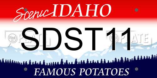 SDST11 Idaho License Plate