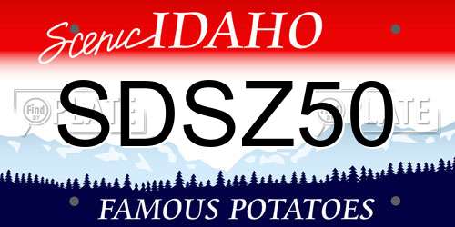 SDSZ50 Idaho License Plate