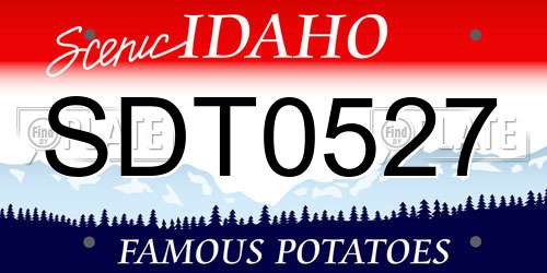 SDT0527 Idaho License Plate