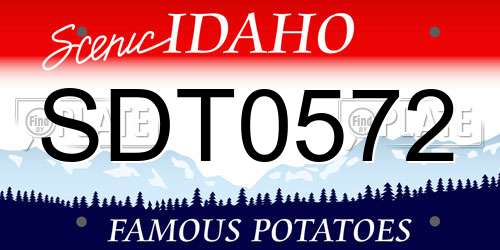 SDT0572 Idaho License Plate